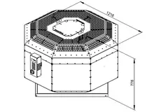 Dachventilator isoliert Rauchgasafvoer - DVNI 560 D4 F4 30