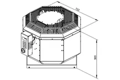 Dachventilator Gastro frequenzgesteuert - DVN 355 D4 30