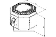 Dachventilator Gastro frequenzgesteuert - DVN 450 D4 30