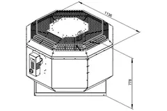 Dachventilator Gastro frequenzgesteuert - DVN 630 D4 30