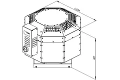 Dachventilator isoliert Verpflegung - DVNI 250 EC 30