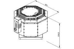 Dachventilator isoliert Verpflegung - DVNI 280 EC 30