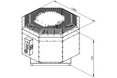 Dachventilator isoliert Verpflegung - DVNI 450 EC 30