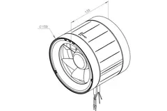 Rohrventilator 160mm Mischströmung ETAMASTER - EM 160 EC 01