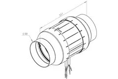 Rohrventilator 100mm gemischter Luftstrom ETAMASTER - EM 100L EC 01