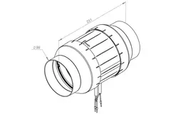 Rohrventilator 100mm Mischströmung ETAMASTER - EM 100L EC 02