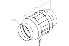 Rohrventilator 125mm Mischströmung ETAMASTER - EM 125L EC 02