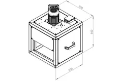 Kastenventilator Motor außerhalb des linearen Flusses - MPC 250 EC TI 30