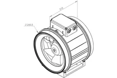 Ruck Etamaster Rohrventilator mit EC Motor 2175 m³/h - Ø 250 mm + Potentiometer 10 kO