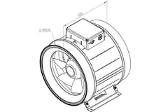 Ruck Etamaster Rohrventilator mit EC Motor 3320 m³/h - Ø 355 mm + Potentiometer 10 kO