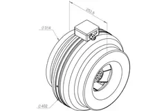 Ventilateur tubulaire 1170m³/h - Ø 315 mm + régulateur électronique progressif 1,0 A