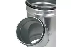 Wickelfalz T-Stück 45° Ø 80mm mit Abzweigung nach Ø 80mm