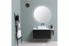 Badezimmerventilator Svara mit Timer, Feuchtigkeits- und Lichtsensor, 100–125 mm (App-gesteuert), SCHWARZ