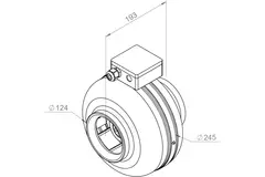 Rohrventilator 125mm Zentrifuge - RS 125L 20