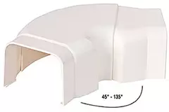 Climaplus Klimakanal Einstellbare Biegung 70x55mm RAL 9010 WEISS