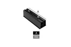 Montageschiene Außeneinheit aus Hart-PVC, Länge 450 mm