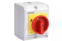 Wartungsschalter 20A 4-polig 230-440V, IP65 + 2 x Kabelverschraubung
