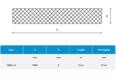 Selbstklebende Isoliermatten 9mm Dicke - 1 m Breite - Verpackungsinhalt 15m2