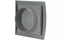 Lamellengitter Überdruck 150x150mm Ø100mm Grau ND10ZP