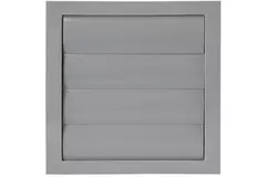 Lamellengitter Überdruck 190x190mm Ø125mm Grau ND12ZP