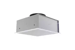 Diffuseur plafonnier perforé 594x594 pour évacuation avec entrée latérale Ø315