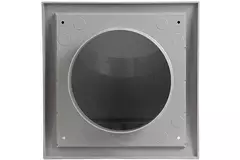 Fassadengitter Kunststoff mit Rückschlagventil 150x150 mm durchmesser 100 mm grau - ND10FVP
