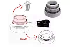 Reduzierstück für isoliertes Rohr 125/160/200mm