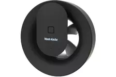 Badezimmerventilator Svara mit Timer, Feuchtigkeits- und Lichtsensor, 100–125 mm (App-gesteuert), SCHWARZ