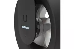 Badezimmerventilator Svara mit Timer, Feuchtigkeits- und Lichtsensor, 100–125 mm (App-gesteuert), SCHWARZ