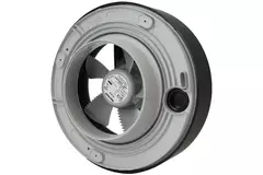 Badezimmerventilator Svara mit Timer, Feuchtigkeits- und Lichtsensor, 100–125 mm (App-gesteuert), SCHWARZ