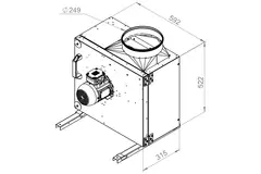 Kastenventilator Rauchgas F400 - MPS 250 D2 F4 30