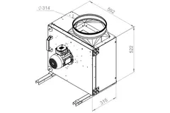 Kastenventilator Rauchgas F400 - MPS 280 D2 F4 30