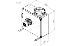 Kastenventilator Rauchgas F400 - MPS 450 D4 F4 30