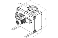 Kastenventilator Motor-Außenluftstrom - MPS 225 EC 30