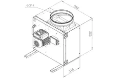 Kastenventilator Motor-Außenluftstrom - MPS 280 EC 30