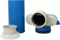 Uniflex Plus Ventilkollektor 1x Ø90mm mit Schiebehülse 250mm & Schutzstecker Ø125mm