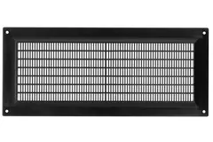 Lüftungsgitter Kunststoff rechteckig mit Grill 130x300 Schwarz - VR1330M