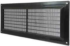 Lüftungsgitter Kunststoff rechteckig mit Grill 130x300 Schwarz - VR1330M