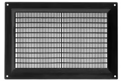Lüftungsgitter Kunststoff rechteckig mit Grill 250x170 Schwarz - VR2517M