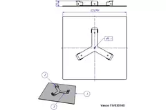 Vasco Designventil Decke viereckig gerade (inkl. Smiley)
