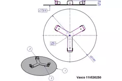Vasco Designventil Decke und Wand rund (inkl. Smiley)