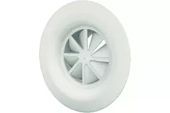 Dralldurchlass mit Diffusorring mit zentrale Schraubbefestigung 160 mm - Mischfarbe RAL 9010