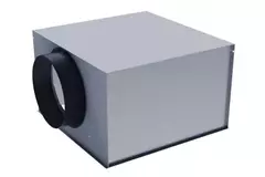 Deckenluftdurchlass 600x600 perforiert für Abluft - Seitenanschluss unisolierter Anschlusskasten 125 mm - Mischfarbe RAL 9010