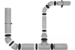 Isoliertes T-Stück EPS Durchmesser 200mm