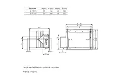 Brandschutzklappe rechteckig Handbetrieb - E-FD25 200x200 R