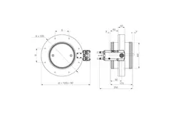 Brandschutzklappe rund kompakt 100 mm Servomotor 230V - E-FDC DD M230 D100