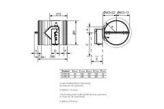 Brandschutzklappe rund 100 mm Endanschluss - E-FDC25 D100RS