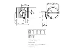 Brandschutzklappe rund 100 mm Servomotor 230V - E-FDC25 D100 M230S