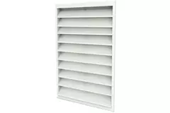 Außenwanddurchlässe 200x300 Aluminium mit feststehenden Lamellen - RAL 9010