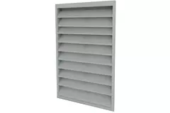 Außenwanddurchlässe 300x400 Stahl mit feststehenden Lamellen - Blank unbeschichtet